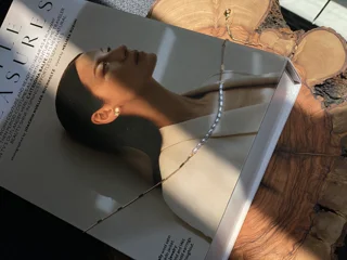 زنجير خاص با صدف هاى پرورشى روكش طلا
