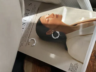 گوشواره حلقه ای مروارید اصل